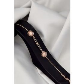 Papatya Silver 925 Ayar Gümüş Rose Kaplama Dorika Toplu Güneş Bileklik