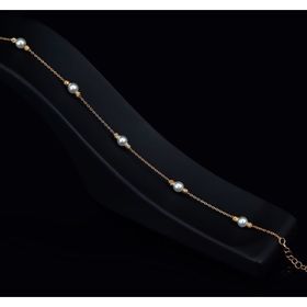 Papatya Silver 925 Ayar Gümüş Rose Kaplama Dorika Toplu Incili Kadın Kolye