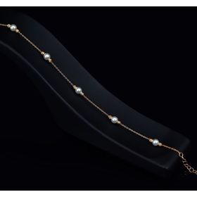 Papatya Silver 925 Ayar Gümüş Rose Kaplama Dorika Toplu Incili Kadın Kolye