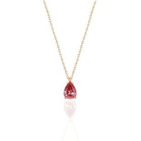 Papatya Silver 925 Ayar Gümüş Rose Kaplama Ekim Ayı Doğum Taşı Damla Kolye