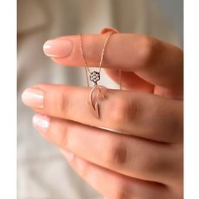 Papatya Silver 925 Ayar Gümüş Rose Kaplama Elmas Montürlü Ok Kolye