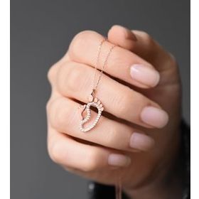 Papatya Silver 925 Ayar Gümüş Rose Kaplama İlk Adım Kolye