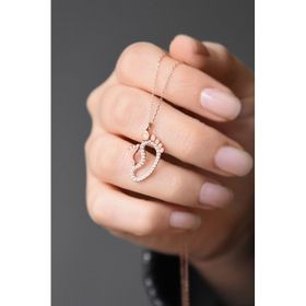 Papatya Silver 925 Ayar Gümüş Rose Kaplama İlk Adım Kolye
