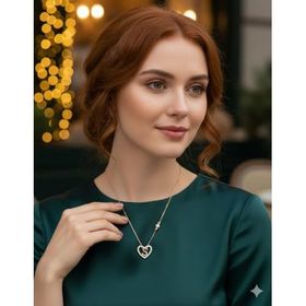 Papatya Silver 925 Ayar Gümüş Rose Kaplama İncili Dorika Toplu Aşkın Harfi Kalp Kolye