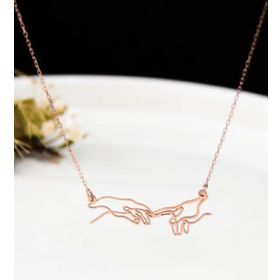 Papatya Silver 925 Ayar Gümüş Rose Kaplama Kader Kolye