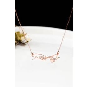 Papatya Silver 925 Ayar Gümüş Rose Kaplama Kader Kolye