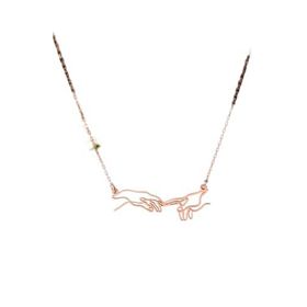 Papatya Silver 925 Ayar Gümüş Rose Kaplama Kader Kolye