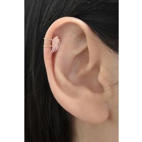 Papatya Silver 925 Ayar Gümüş Rose Kaplama Kanat Kıkırdak Küpe
