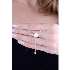 Papatya Silver 925 Ayar Gümüş Rose Kaplama Manolya Çiçeği Kolye