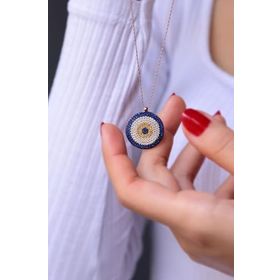 Papatya Silver 925 Ayar Gümüş Rose Kaplama Nazar Kolye