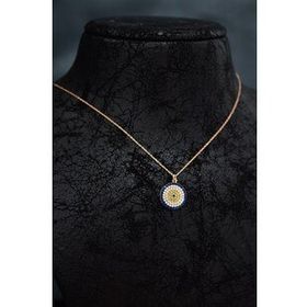 Papatya Silver 925 Ayar Gümüş Rose Kaplama Zirkon Taşlı Nazar Boncuğu Kolye