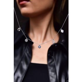 Papatya Silver 925 Ayar Gümüş Şans Kolye