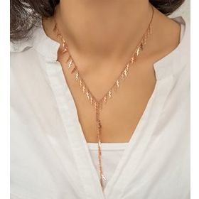 Papatya Silver 925 Ayar Gümüş Sıralı Yıldırım Kolye