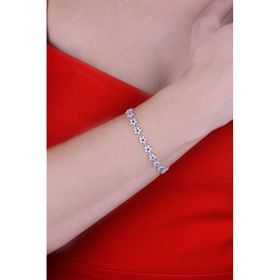Papatya Silver 925 Ayar Gümüş Sıralı Yıldız Model Taşlı Bileklik