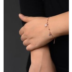 Papatya Silver 925 Ayar Gümüş Taşlı Güneş Bileklik