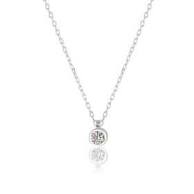 Papatya Silver 925 Ayar Gümüş Tek Taş Kolye