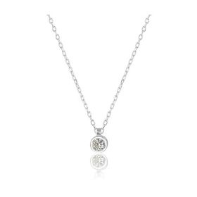 Papatya Silver 925 Ayar Gümüş Tek Taş Kolye