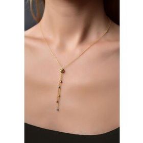 Papatya Silver 925 Ayar Gümüş Üç Renk Akışlı Dorika Topu Kolye