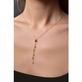 Papatya Silver 925 Ayar Gümüş Üç Renk Akışlı Dorika Topu Kolye