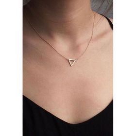 Papatya Silver 925 Ayar Gümüş Üçgen Kolye