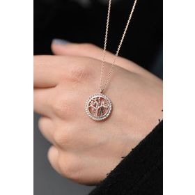 Papatya Silver 925 Ayar Hayat Ağacı Aşıklar Gümüş Kolye