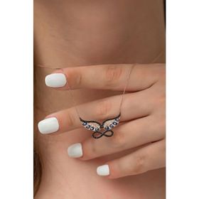 Papatya Silver 925 Ayar Kanatlı Sonsuzluk Rose Kaplama Kadın Gümüş Kolye