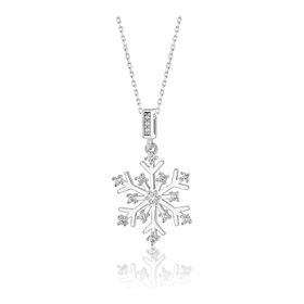Papatya Silver 925 Ayar Kar Tanesi Gümüş Kolye