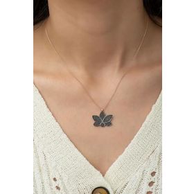 Papatya Silver 925 Ayar Lotus Çiçeği Gümüş Kolye
