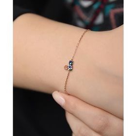 Papatya Silver 925 Ayar Mix Taşlı Kedi Gümüş Bileklik