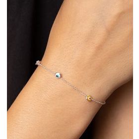 Papatya Silver 925 Ayar Nazar Boncuklu Gümüş Bileklik