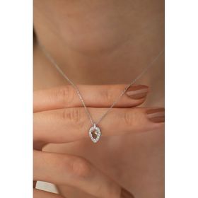 Papatya Silver 925 Ayar Renk Değiştiren Diaspor Damla Taşlı Kadın Gümüş Kolye