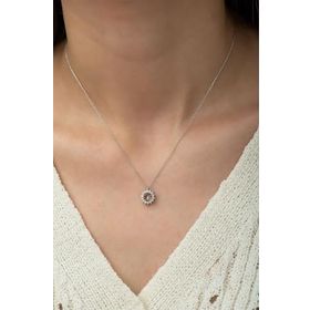 Papatya Silver 925 Ayar Renk Değiştiren Diaspor Taşlı Kadın Gümüş Kolye