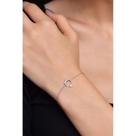 Papatya Silver 925 Ayar Rodyum Kaplama Ay Yıldız Gümüş Bileklik