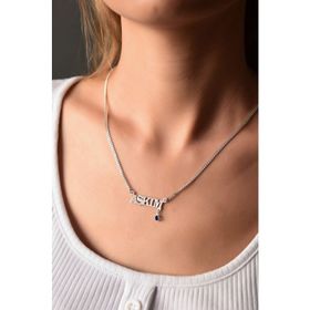 Papatya Silver 925 Ayar Rodyum Kaplama Doğum Taşlı Aşkım Gurmet Zincir Kadın Gümüş Kolye