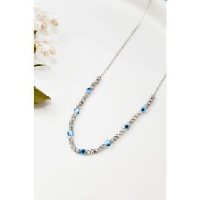 Papatya Silver 925 Ayar Rodyum Kaplama Dorika Toplu Göz Kadın Gümüş Kolye