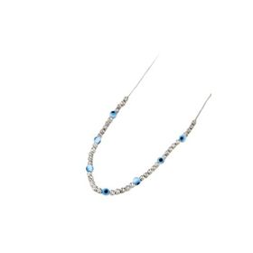 Papatya Silver 925 Ayar Rodyum Kaplama Dorika Toplu Göz Kadın Gümüş Kolye