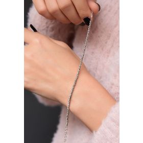 Papatya Silver 925 Ayar Rodyum Kaplama Dorika Toplu Gümüş Bileklik