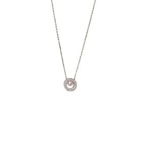 Papatya Silver 925 Ayar Rodyum Kaplama İncili Yuvarlak Kadın Gümüş Kolye