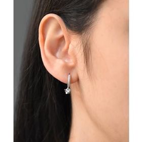Papatya Silver 925 Ayar Rodyum Kaplama Kelebek Halka Gümüş Küpe