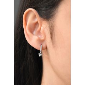 Papatya Silver 925 Ayar Rodyum Kaplama Kelebek Halka Gümüş Küpe