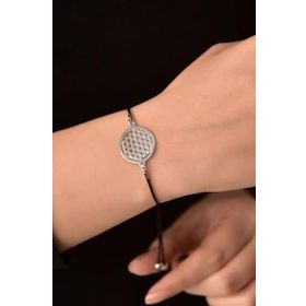 Papatya Silver 925 Ayar Rodyum Kaplama Yaşam Çiçeği Kadın Gümüş Bileklik