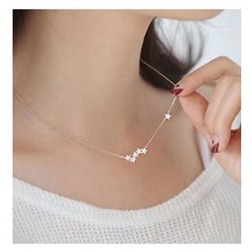 Papatya Silver 925 Ayar Rodyum Kaplama Yıldız Gümüş Kolye