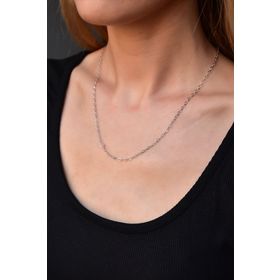 Papatya Silver 925 Ayar Rodyum Kaplama Zincir Gümüş Kolye