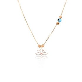 Papatya Silver 925 Ayar Rose Altın Kaplama Dorika Toplu Gümüş Lotus Kolye