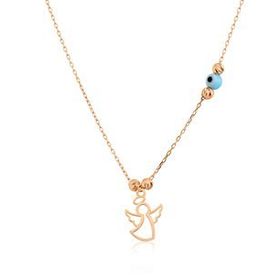Papatya Silver 925 Ayar Rose Altın Kaplama Dorika Toplu Gümüş Melek Kolye