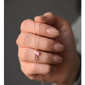Papatya Silver 925 Ayar Rose Altın Kaplama Gümüş Kedi Kolye