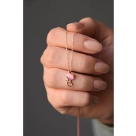 Papatya Silver 925 Ayar Rose Altın Kaplama Gümüş Kedi Kolye