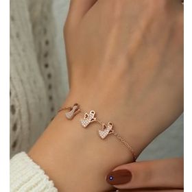 Papatya Silver 925 Ayar Rose Altın Kaplama Gümüş Melek Bileklik