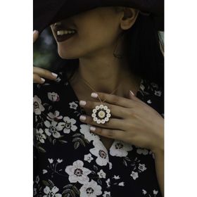 Papatya Silver 925 Ayar Rose Altın Kaplama Gümüş Papatya Kolye