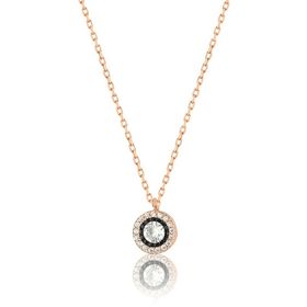 Papatya Silver 925 Ayar Rose Altın Kaplama Gümüş Tek Taş Kolye